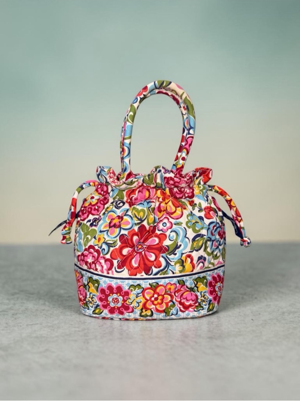 Vera Bradley Hope Garden Floral Drawstring Bucket Totet